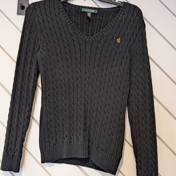 Polo Ralph Lauren Sweaters - Ralph Lauren Black Cable Knit Sweater